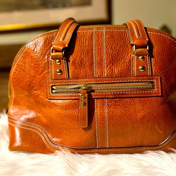 Coach Hamptons Miranda BrownRed Satchel Bag - Picture 3 of 5